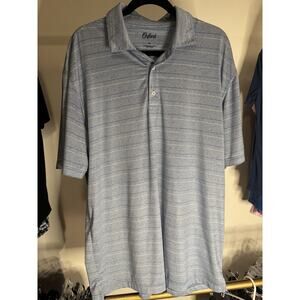 Oxford Golf Polo Shirt Adult Extra Large Blue Performance Stretch Casual Mens‎